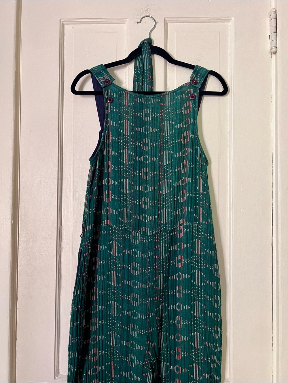 Ace & Jig Teal Allovers Emerald Pinafore Jumpsuit